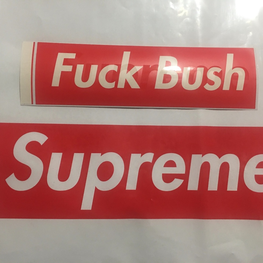 Supreme F Bush Box Logo Sticker